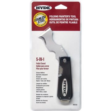Hyde 5-in1 Stainless Steel Folding Painters Tool