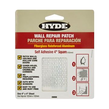 Hyde 4" x 4" Aluminum Self Adhesive Wall Patch
