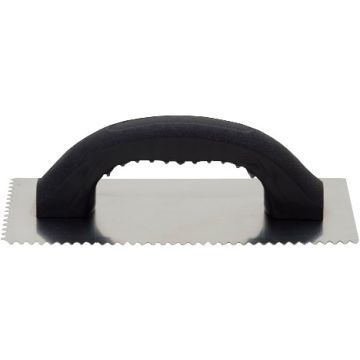 Hyde 4-1/4" x 9-1/4" V Notch Adhesive Trowel Steel Blade