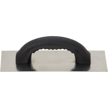 Hyde 4-1/2" x 9-1/2" U Notch Offset Adhesive Trowel