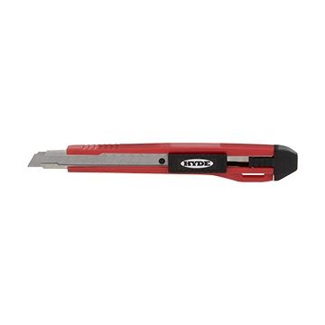 Hyde 9mm 13Pt Auto Lock Snap Off Blade Utility Knife w/ 3 Blades