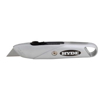 Hyde Silver Top Slide Utility Knife Diecast Zinc Alloy w/ 1 Blade