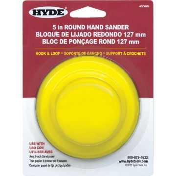 Hyde 5" Round Hook & Loop Hand Sander