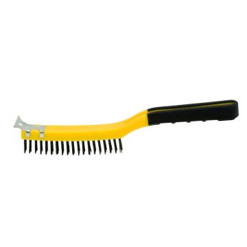 Hyde 3 x 19 Straight Row Wire Brush w/ Scraper