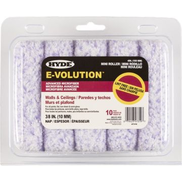 Hyde 4" x 3/8" Nap E-Volution Mini Microfiber Roller Cover (10pk)