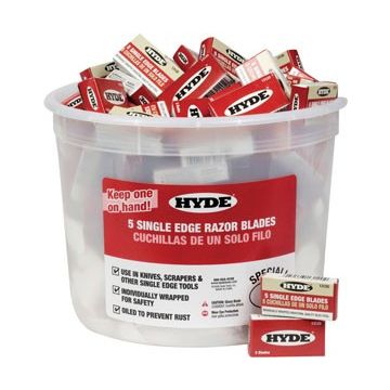 Hyde 5Pk Single Edge Razor Blade Bucket (100 per Pack)