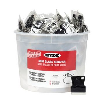Hyde Mini Glass Scraper Uncarded Bucket (100 per Pack)