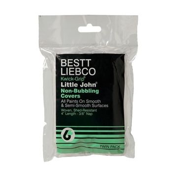 Bestt Liebco 4" x 3/8" Nap Woven Polyester Mini Roller Covers (2 per Pack)
