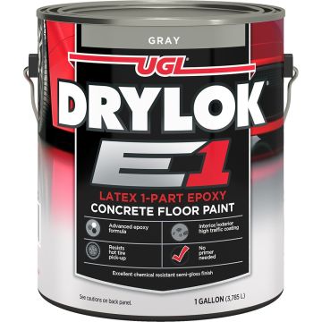 Drylok 1gal Gray E1 Latex 1-Part Epoxy Concrete Floor Paint