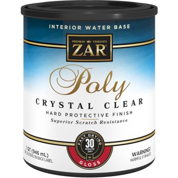 Zar 1Qt Gloss Poly Crystal Clear Interior Water-Based Polyurethane