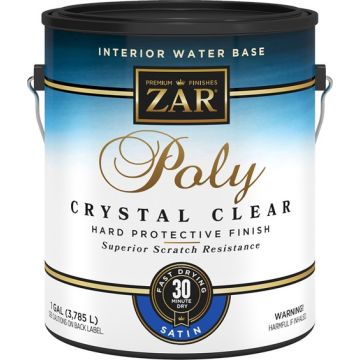 Zar 1gal Satin Poly Crystal Clear Interior Water-Based Polyurethane