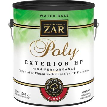 Zar 1gal Gloss Poly High Performance Exterior Water-Based Polyurethane