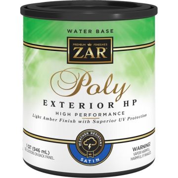 Zar 1Qt SatinPoly High Performance Exterior Water-Based Polyurethane