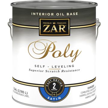 Zar 1gal Satin Poly Self-Leveling Interior Oil-Based Polyurethane