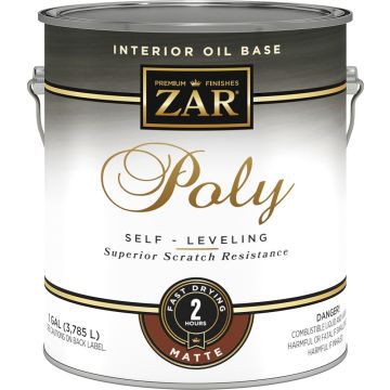 Zar 1gal Matte Poly Self-Leveling Interior Oil-Based Polyurethane