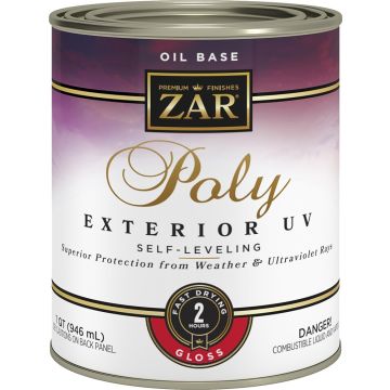 Zar 1Qt Gloss Poly Exterior UV Oil-Based Polyurethane