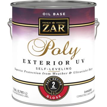 Zar 1gal Gloss Poly Exterior UV Oil-Based Polyurethane