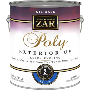 Zar 1gal Satin Poly Exterior UV Oil-Based Polyurethane