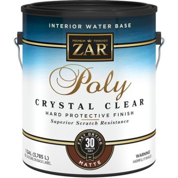 Zar 1G Matte Poly Crystal Clear Interior Water-Based Polyurethane