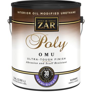 Zar 1gal Semi-Gloss Poly OMU Ultra Tough Interior Oil Modified Urethane
