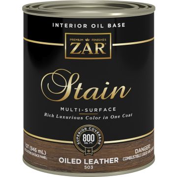 ZAR 1Qt Oiled Leather Wood Stain