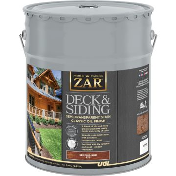 ZAR 5gal Sedona Red Deck and Siding Semi-Transparent Stain Classic Oil Finish