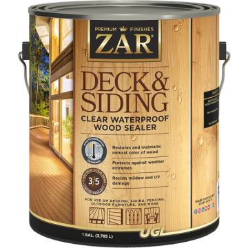 ZAR 1gal Clear Deck and Siding Waterproof Wood Sealer