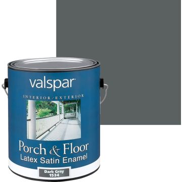 Valspar 1gal Satin Dark Gray Interior/Exterior Latex Enamel Porch & Floor Paint