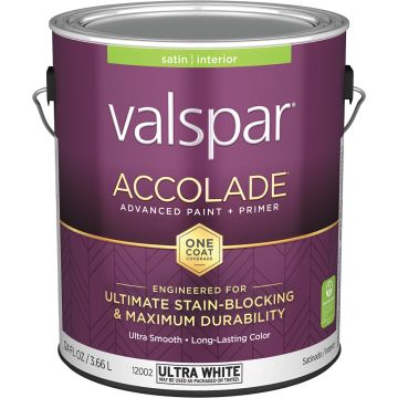 Valspar 1gal Satin Finish Ultra White Accolade Interior Paint & Primer
