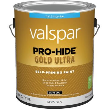 Valspar 1gal Flat Finish Black Pro-Hide Gold Ultra Interior Paint