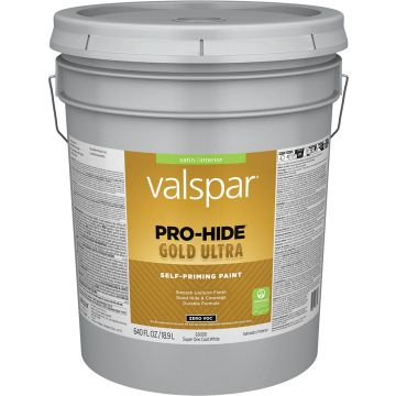 Valspar 5gal Satin Finish Super One Coat White Pro-Hide Gold Ultra Interior Paint