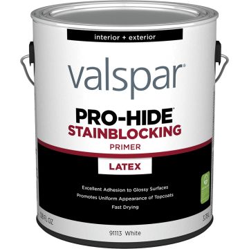 Valspar 1gal White Pro-Hide Interior/Exterior Stainblocking Bonding Primer