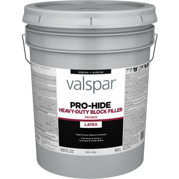 Valspar 5gal White Pro-Hide Interior/Exterior Heavy Duty Latex Blockfiller