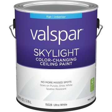 Valspar 1gal Flat Finish Ultra White Skylight Color-Changing Ceiling Paint