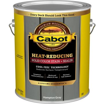 Cabot 1gal Hampton Gray Heat-Reducing Solid Color Stain + Sealer w/Cool Feel Technology