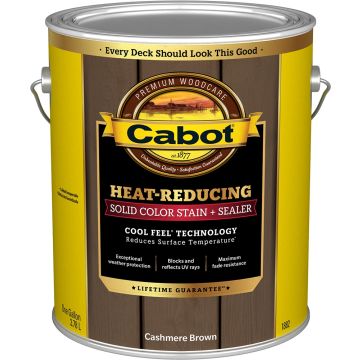 Cabot 1gal Cashmere Brown Heat-Reducing Solid Color Stain + Sealer w/Cool Feel Technology