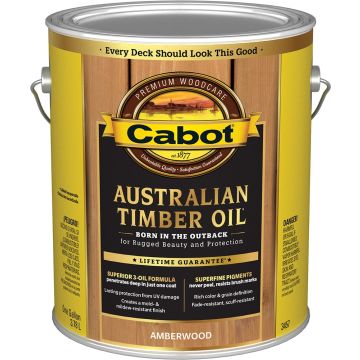 Cabot 1gal Amberwood Australian Timber Oil Wood Finish (High Performance)
