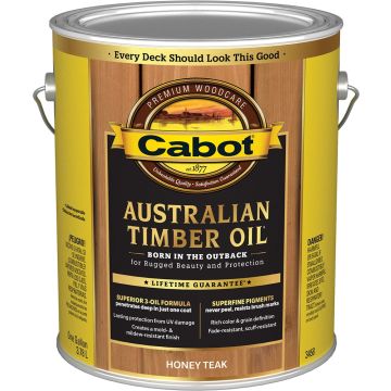 Cabot 1gal Honey Teak Australian Timber Oil Wood Finish (High Performance)