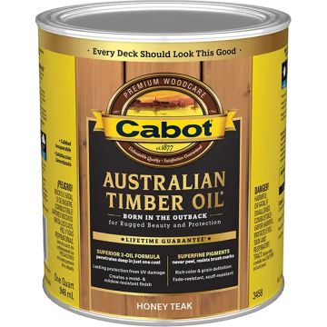 Cabot 1Qt Honey Teak Australian Timber Oil Wood Finish (High Performance)