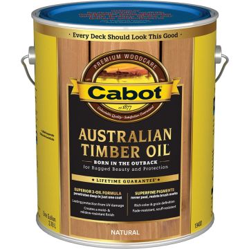 Cabot 1gal Natural Australian Timber Oil Wood Finish (Low Odor)