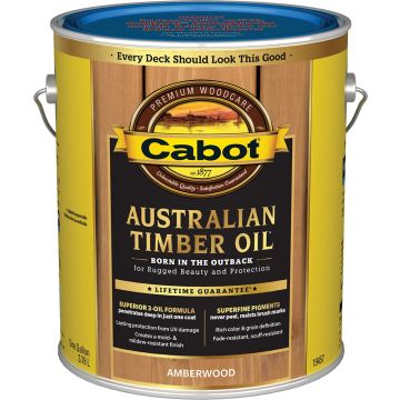 Cabot 1gal Amberwood Australian Timber Oil Wood Finish (Low Odor)