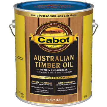 Cabot 1gal Honey Teak Australian Timber Oil Wood Finish (Low Odor)
