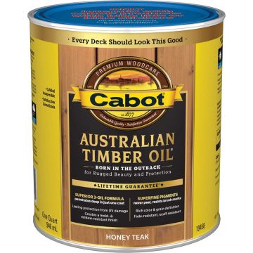 Cabot 1Qt Honey Teak Australian Timber Oil Wood Finish (Low Odor)