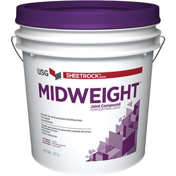 USG 4.5gal Midweight Joint Compound Purple Lid