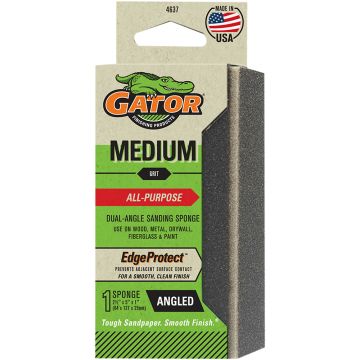 Gator Med 2-1/2" x 5" x 1" Dual Angled Sanding Sponge Drywall