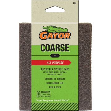 Gator Coarse 4-1/2" x 5-1/2" Sponge Sanding Pad 3pk