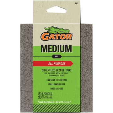 Gator Med 4-1/2" x 5-1/2" Sponge Sanding Pad 3pk