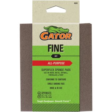 Gator Fine 4-1/2" x 5-1/2" Sponge Sanding Pad 3pk