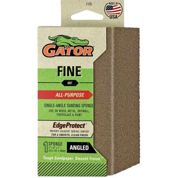 Gator Fine 3" x 5" x 1" Single Angled Sanding Sponge