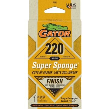 Gator 220 Grit 3" x 5" x 1" Super Sponge Finish